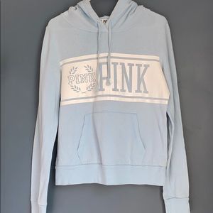 PINK Light Blue Hoodie